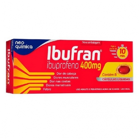 Ibufran 400mg - 8 Comprimidos Gel Neo Química