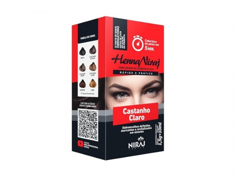 Henna Sobrancelha Niraj Castanho Claro1,5G
