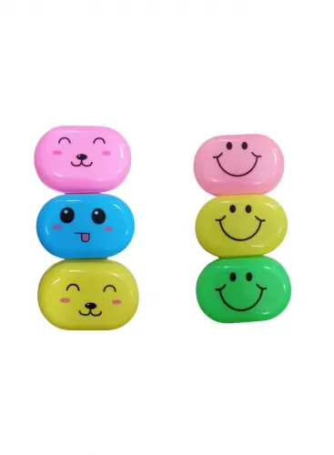 Saboneteira de Pia Oval Smile Plástica ? Kit com 3 Unidades